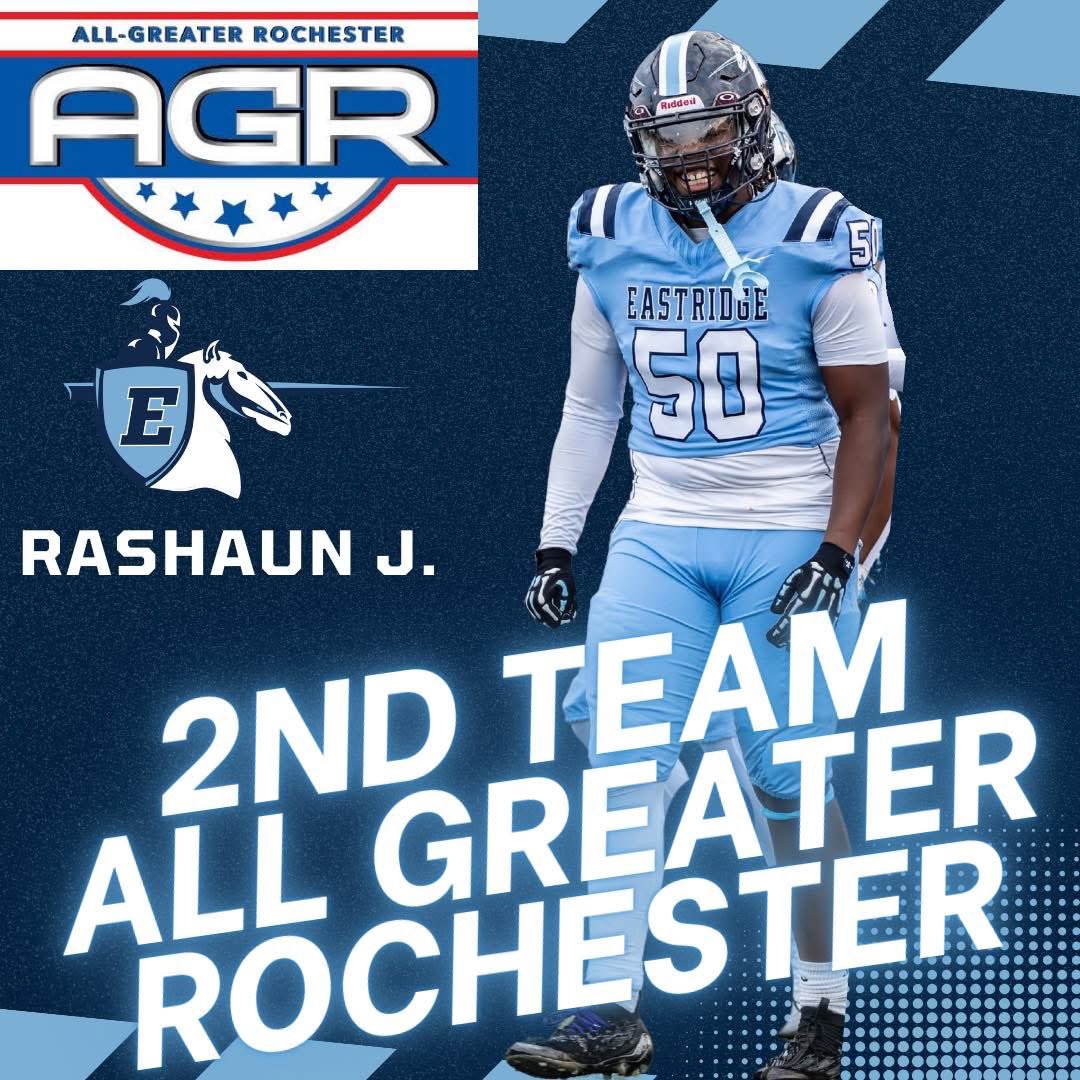 Congrats to DB Troy C. (‘26) and OL/DL Rashaun J. (‘28) on their AGR selections! 

I know Troy will excel at the next level. Best of luck Troy!

Excited to see Rashaun continue to cement himself as one of the top lineman in Section V and New York State! 

Time to get to work!