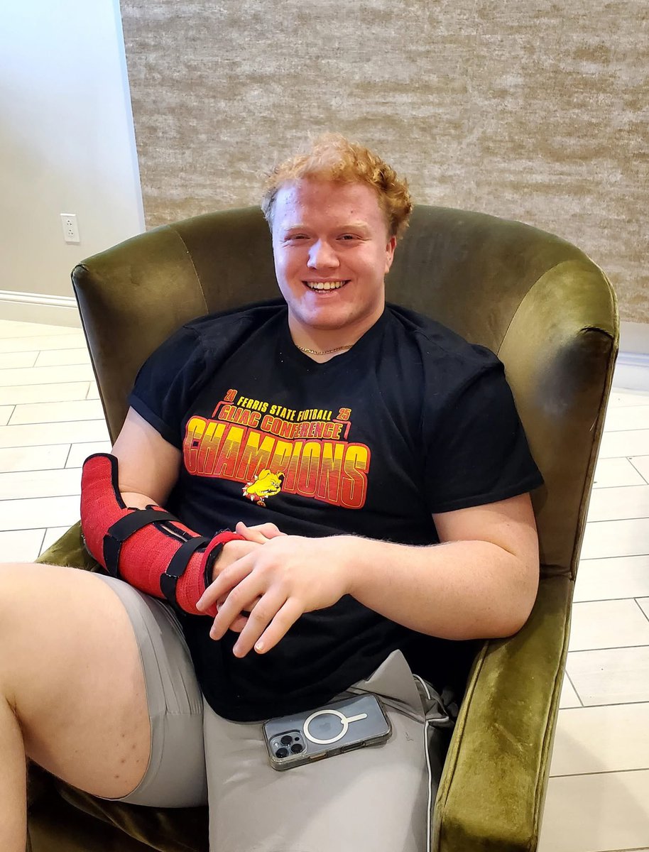 Hugeshow's tweet image. Words can’t describe how proud I am of my true freshman O-Lineman son Ace for earning a spot to travel with @FerrisFootball to Championship weekend in Texas. His work ethic on and off the field the last 6 years has been incredibly impressive. His redshirt year this past season…