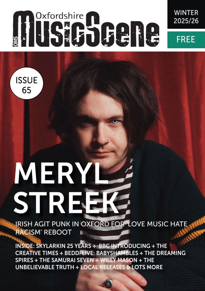 Check out the Tea &amp; Craic - Winter OMS Mag is out now, festively adorned with Meryl Streek! 
+ Skylarkin is 25, Bedd, Live: Babyshambles, The Dreaming Spires, Willy Mason, The Samurai Seven, The Unbelievable Truth &amp; local releases + more. 
Merry Christmas!
back2left.co.uk