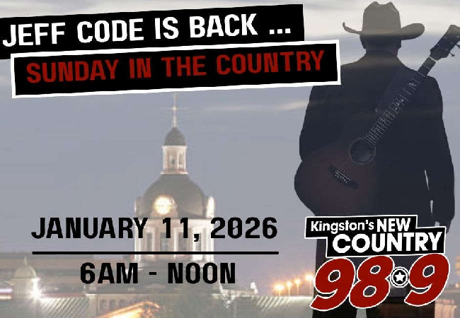 Same show, new station. Jeff Code is coming to Kingston's New Country 98.9!