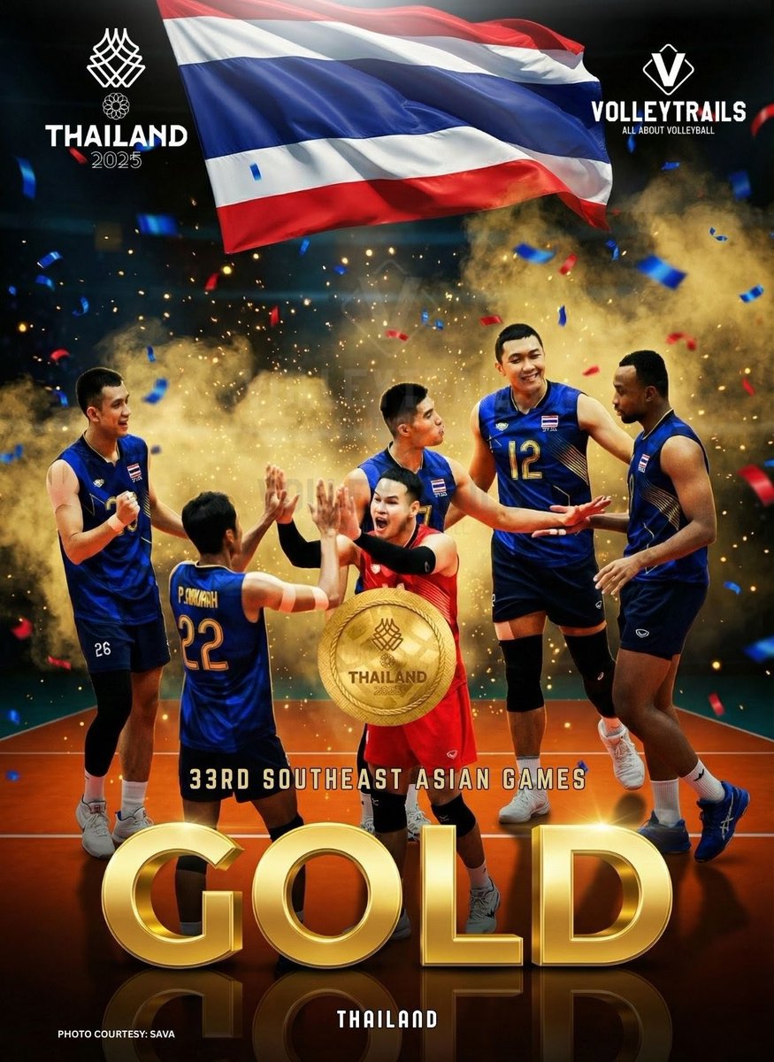 volleytrails's tweet image. 🇹🇭 GOLDEN SWEEP! 🇹🇭

Congratulations to the Thailand Men’s and Women’s Volleyball teams for successfully clinching the GOLD in both divisions at the 2025 SEA Games! Congratulations!🥇🥇

#SEAGames2025 #volleyball #ALASPILIPINAS #timnasindonesia #วอลเลย์บอล #SEAGames #bongchuyen