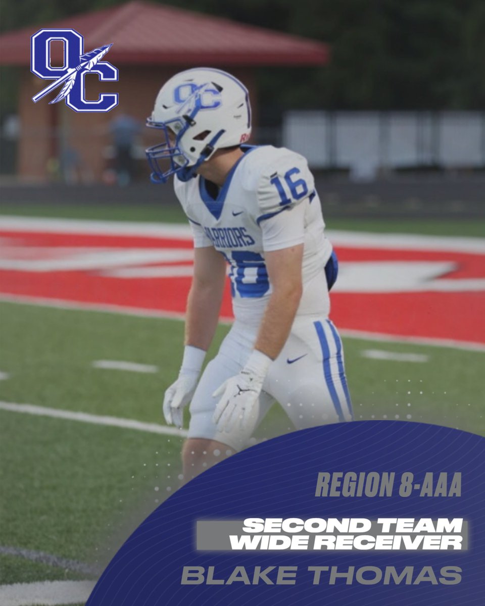 OCFearTheSpear's tweet photo. Congratulations to these five Warriors for being named to the Region 8-AAA Second Team Offense. #SpearEm https://t.co/5jDE3qTonU