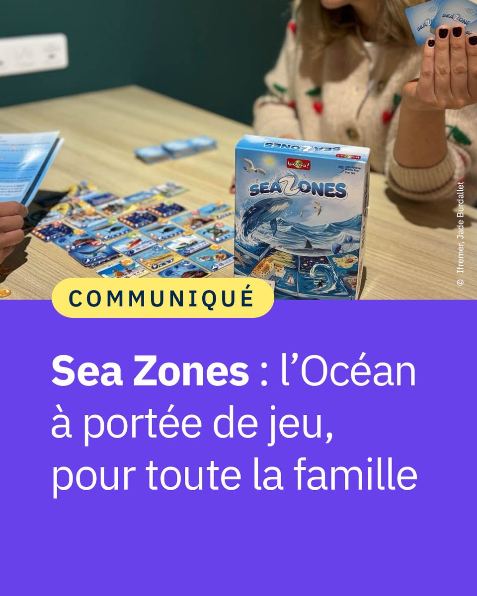 CNRS's tweet image. #Communiqué 🗞️ Sea Zones est un jeu familial pour mieux comprendre les liens qui nous unissent à l’océan. Il met en lumière l’interdépendance des espèces, des habitats, et l’impact de nos décisions sur les socio-écosystèmes marins. #CNRSocean🌊
👉 cnrs.fr/fr/presse/sea-…