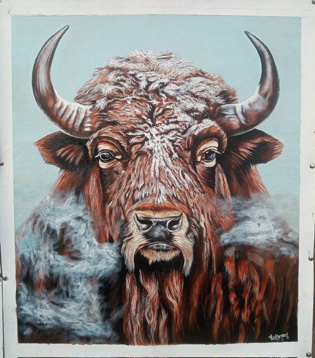 TamangYanjun's tweet photo. Acrylic on canvas 
24×21 inch 
#chauri_series https://t.co/KDMKXLWKpu