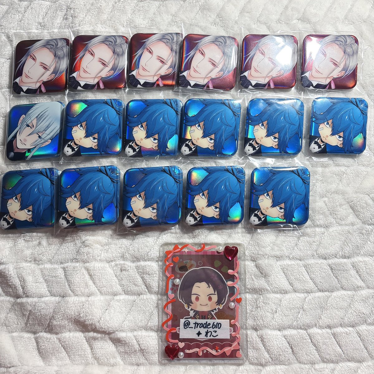 ✦ 譲渡 ✦ 刀剣乱舞 大本丸博 スクエア缶バッジ vol.5

譲 : 大般若6 江雪1 小夜10

求 : 定価＋送料

✧ 郵送でのお取引
✧ 1点からお譲り可能

検索からもお気軽にお声掛けください。