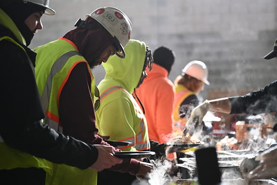 A contractor appreciation lunch was held last week at the Commodore John Rodgers Elementary/Middle School construction site. The soon-to-be gym was filled with holiday music, safety vests, and jolly energy!