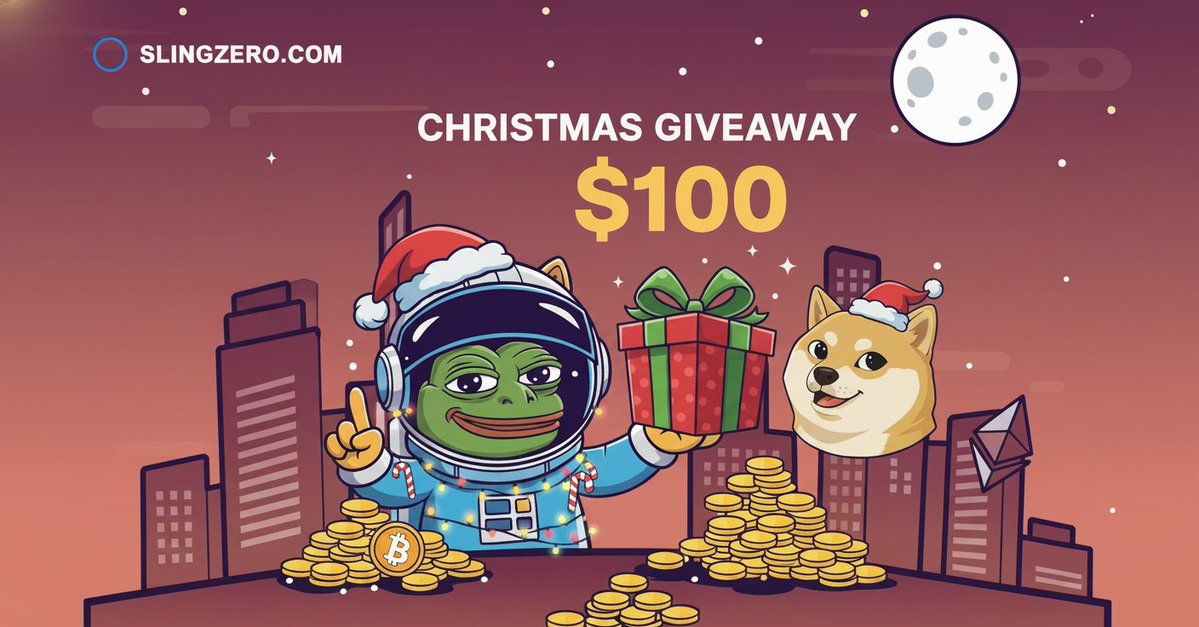 Slingzero's tweet image. 🎄 Slingzero Christmas Giveaway!

To show some love to the early users of
@Slingzero, we are dropping a gift:

Prize: $100 Giveaway for 4 winners 🏆

1) Follow @Slingzero &amp;amp; RT this post 🎅
2) Like &amp;amp; Comment on all recent posts ❤️
3) Drop your Solana address

⏳ Ends on Christmas…