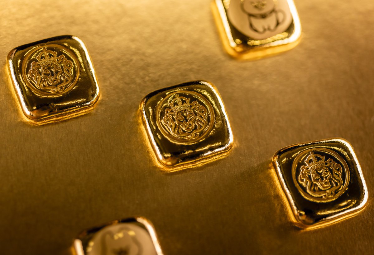 Classic poured cast finish meets .9999 fine purity. A refined look at 1 oz cast gold bars with a timeless finish. #gold #bullion