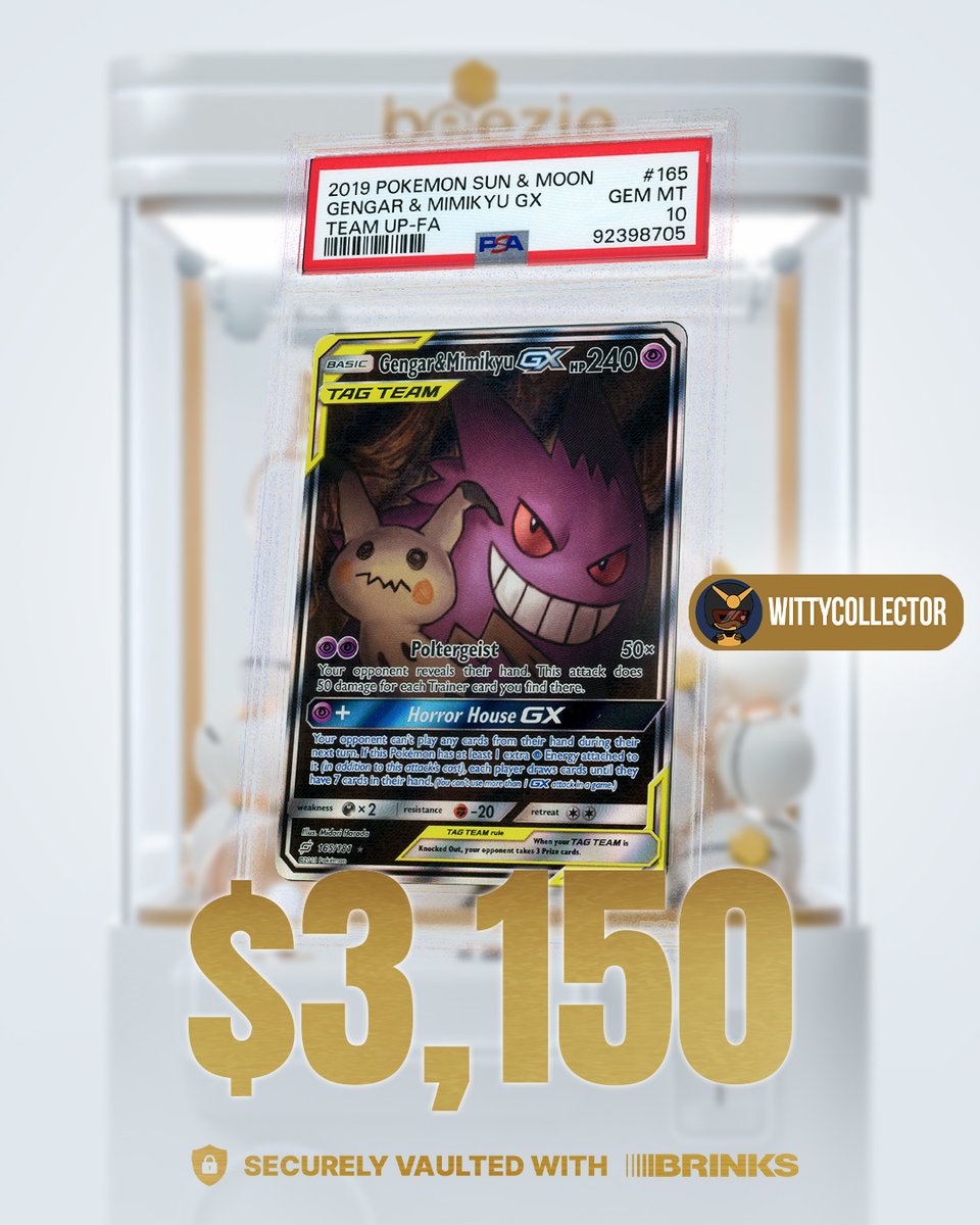 beezie_io's tweet image. Bro... $250 → $3,150. One pull 🤯
GGs Witty! Gold Claw kinda cooking rn 👀

Team Up cult-favorite duo, keep or SWAP?