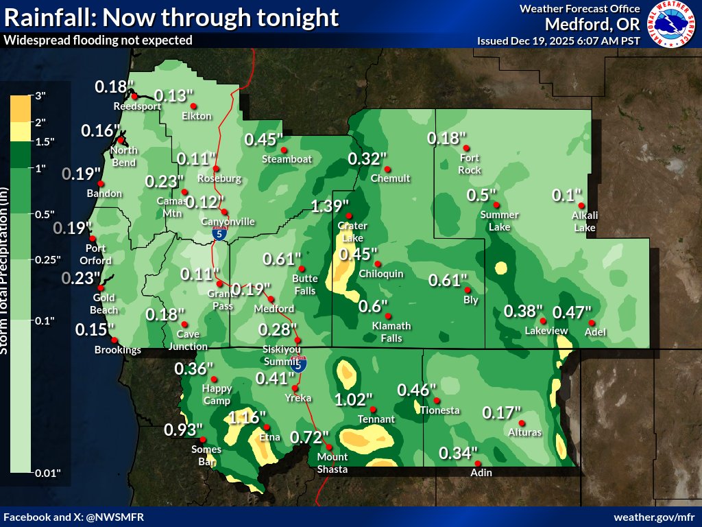 Additional rainfall from now through tonight.