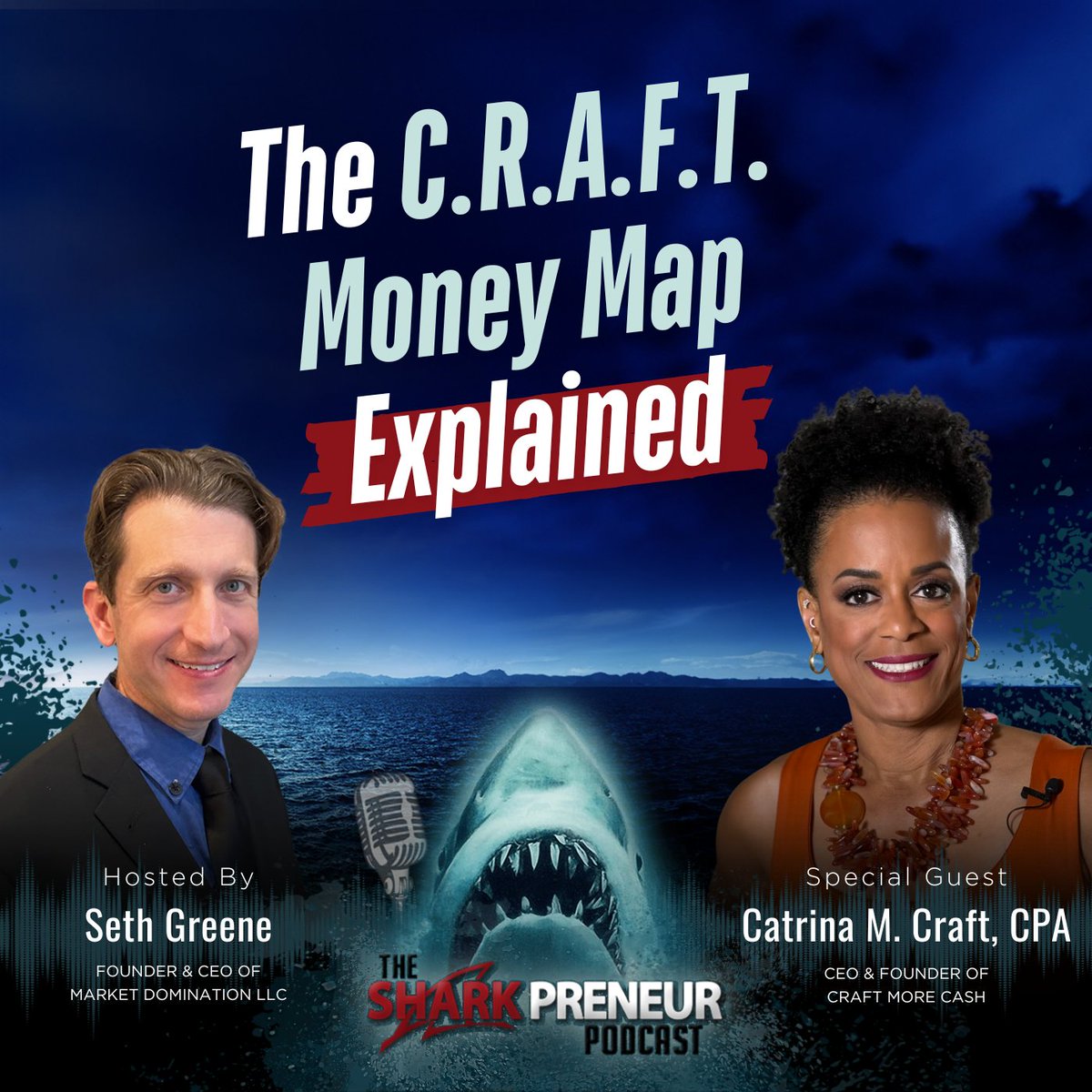Today on #TheSharkpreneurPodcast with Seth Greene: Catrina Craft discusses the C.R.A.F.T. Money Map.
 
Listen NOW: bit.ly/2XA9KF5
#kevinharrington #sethgreene #sharkpreneurs #marketdomination #profitablestorytelling