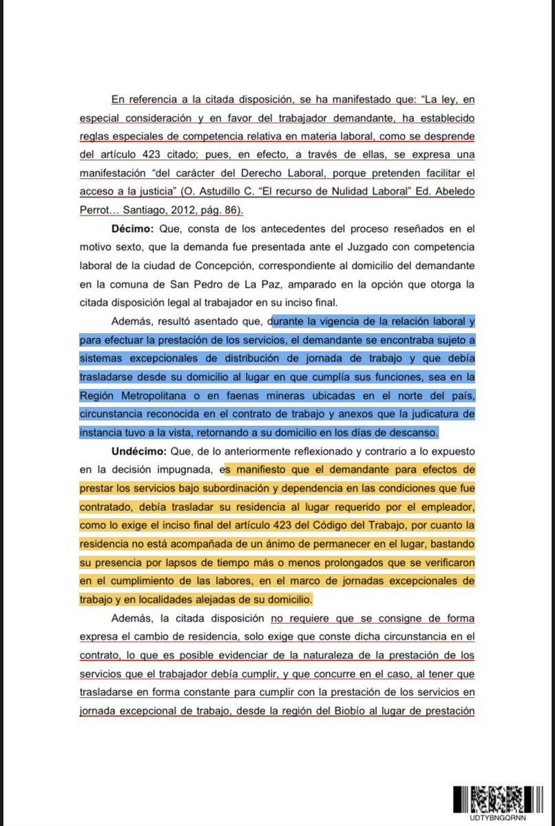 alvardominguez's tweet photo. CS 36164-25 18.12.25.Por vía de queja se zanja discusión del inc 3 del 423 del CT respecto del trabajador que haya debido trasladar su residencia con motivo del contrato de trabajo y conste dicha circunstancia en el respectivo instrumento. Un saludo a mi viejo por la paciencia😅 https://t.co/a5zjJb5VRj