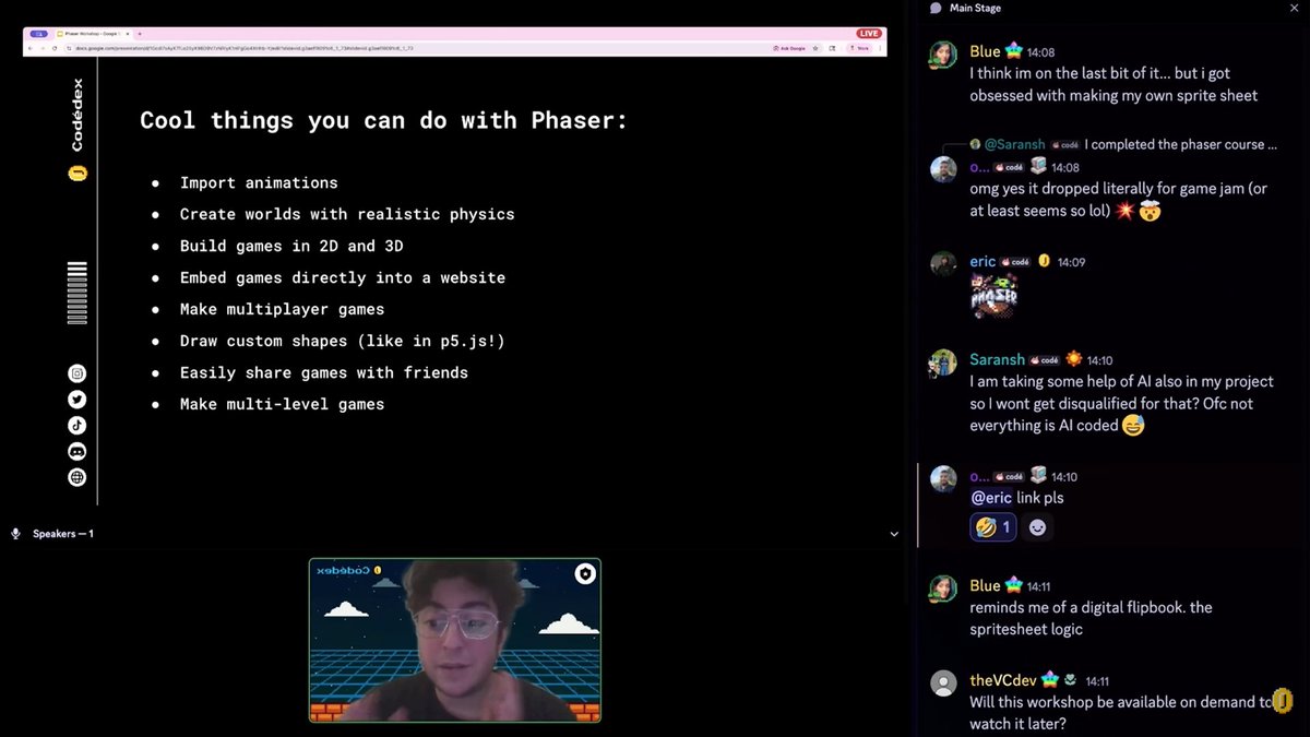 palchhinx's tweet image. day 18 of #30NitesofCode
watched the phaser workshop today.