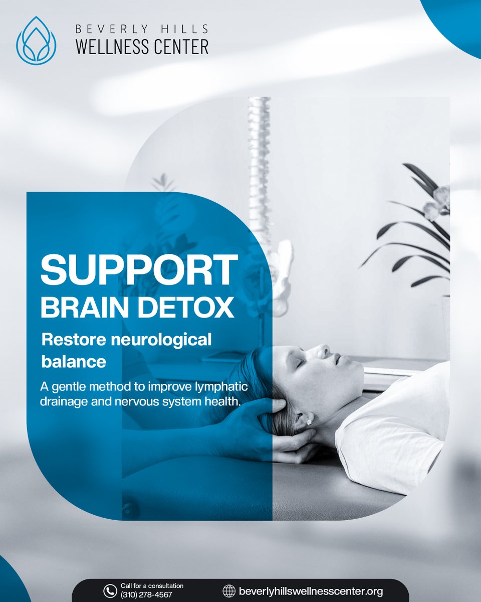 DrOrpelli's tweet image. Brain Support &amp;amp; Detox
Restore neurological balance with a gentle, clinically designed method that boosts lymphatic drainage and overall brain health.

📞 (310) 278-4567 
🌐 beverlyhillswellnesscenter.org

#BrainDetox #NeurologicalHealth #LymphaticSupport #Wellness