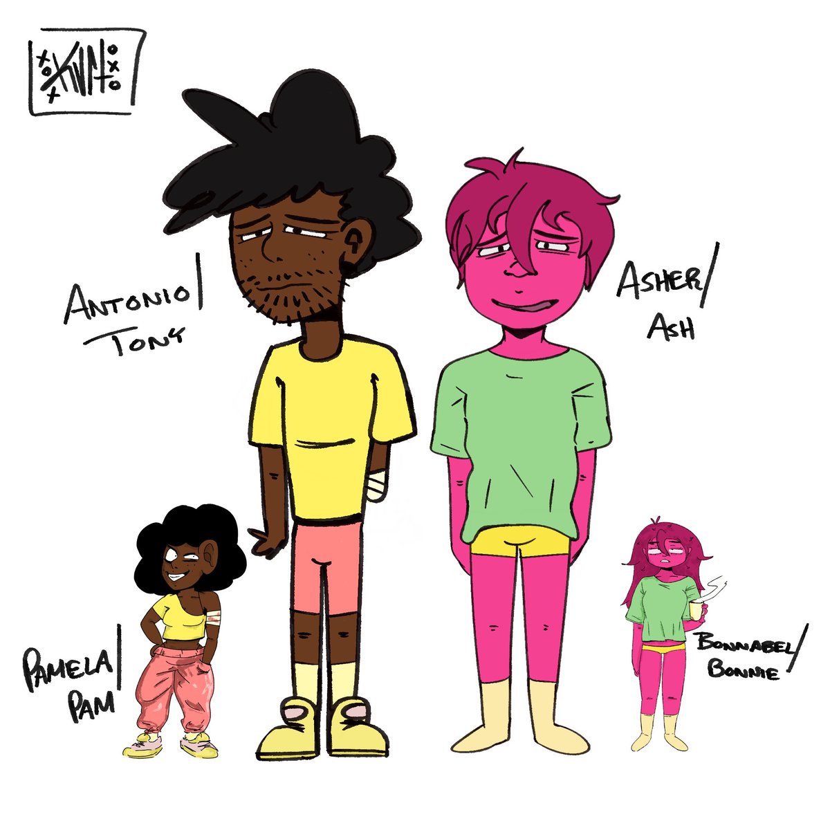 woo hoo gender bender! a gender-bent Pam and Bonnie to start the day :) #pamelabykurt #pambykurt #bonniebykurt #kurt #bykurt 🌎