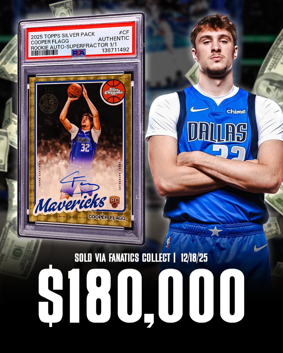 NEW RECORD FOR COOPER FLAGG‼️ The 2025 Topps Chrome Silver Pack