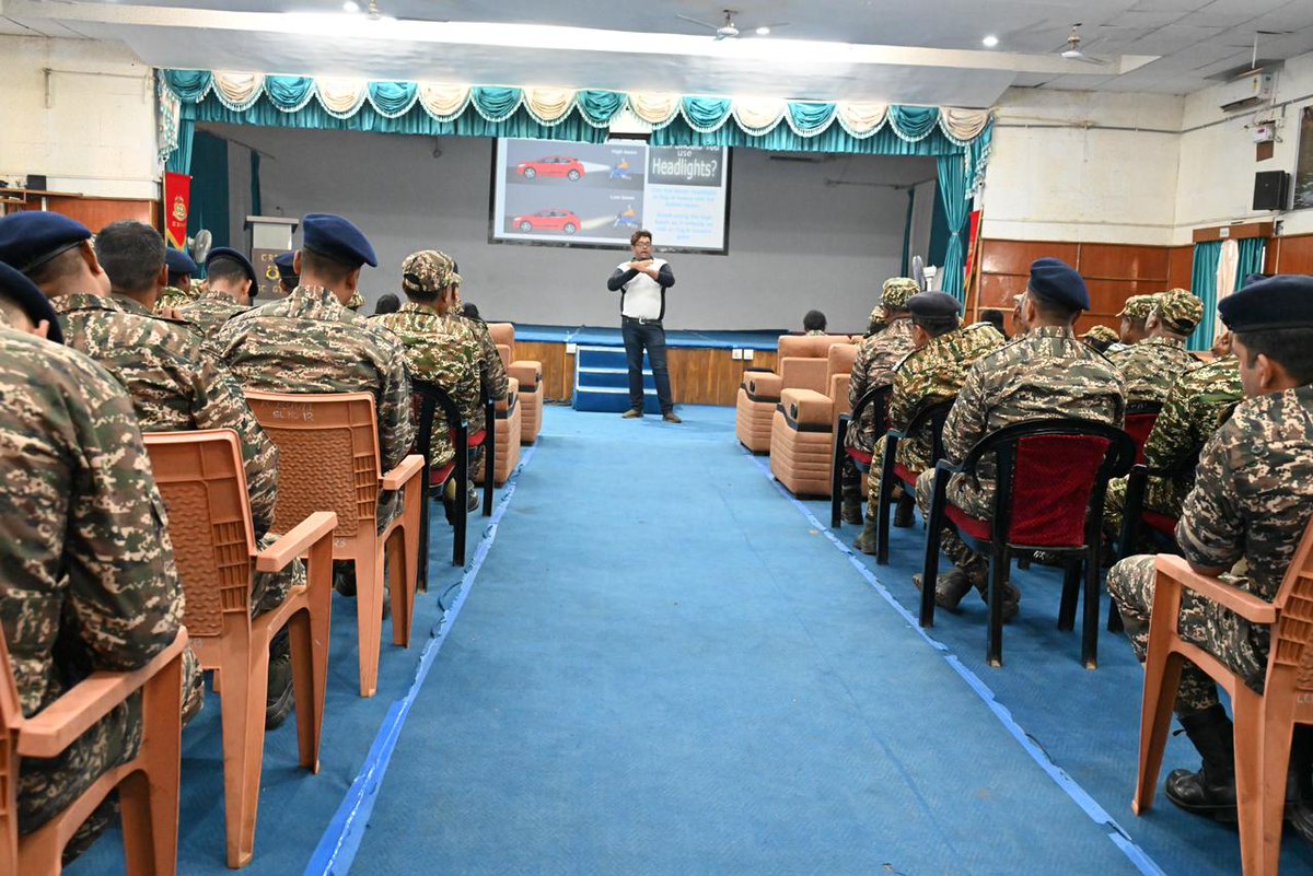 GCCRPFGTY's tweet photo. Road Safety Awareness Program held at GC CRPF Guwahati. Organized by RCWA Guwahati in collaboration with Honda Safety Driving Education Centre. Smt. Neelam Dhyani Head RCWA motivates jawans & families to adopt safe driving practices as highlighted by the team#RoadSafety #GCGTY" https://t.co/hBF7bfi9Kj