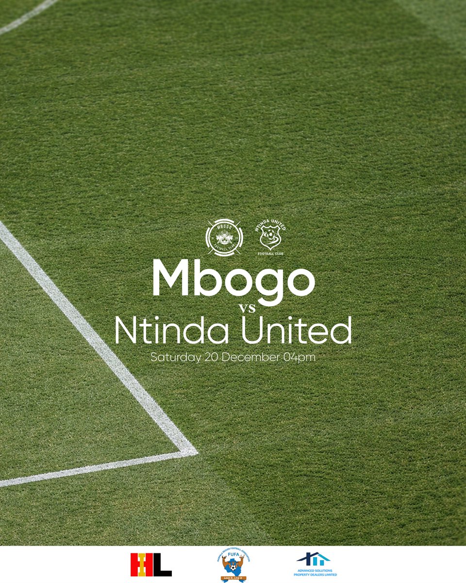 Next up at home...

Mbogo FC 🆚 Ntinda United
Saturday, 20 December | 4PM
Kawempe Muslim SS Grounds

 Be there!!!