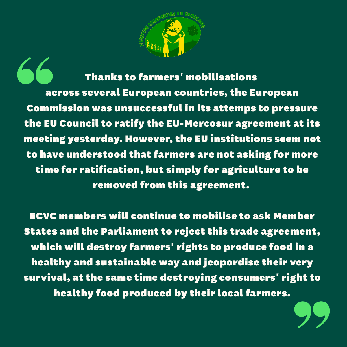 European Coordination Via Campesina tweet media