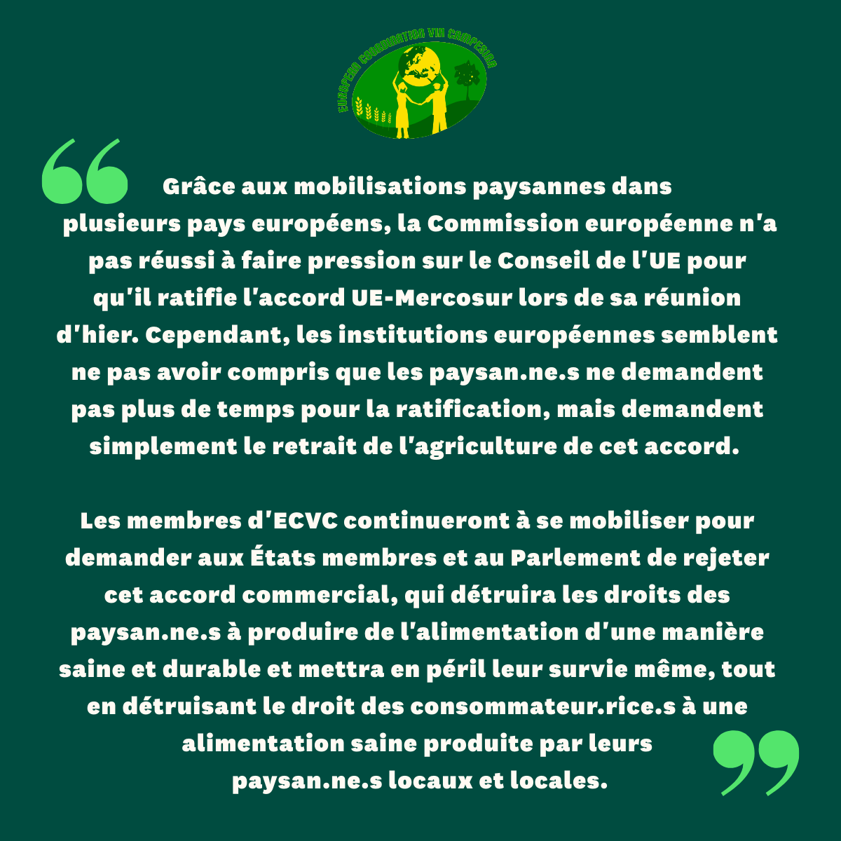 European Coordination Via Campesina tweet media