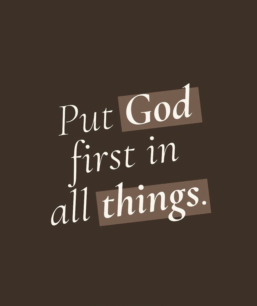 John_Matthew_T's tweet image. Put God first in all things