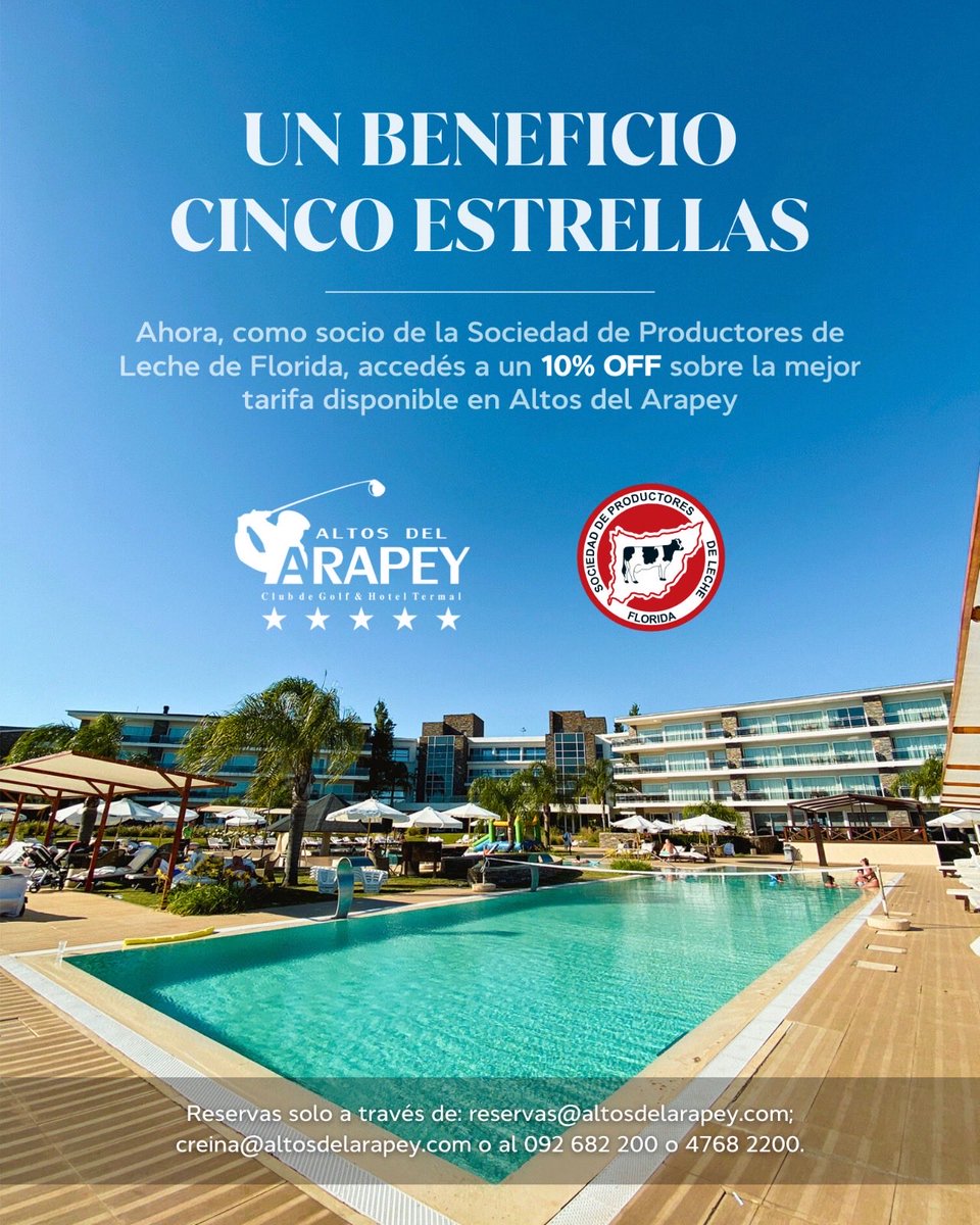 _splf's tweet image. Un beneficio más pensado para acompañarte 🤜🏻🤛🏻
Gracias a nuestro acuerdo con Altos de Arapey, podés disfrutar de un descuento especial sobre la mejor tarifa disponible. 

#splf #construyendofuturo #convenios