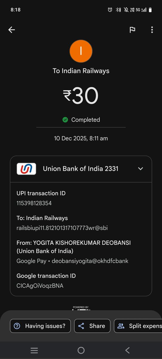 YDeobansi's tweet photo. @UnionBankTweets See transaction is completed for which I didn't got my ticket neither refund, although it's a small amount but this will definitely help me to see if I can trust UBI for my future banking. What if, if this would be 30,000? What would happen in that scenario? https://t.co/fsj5RwElEq