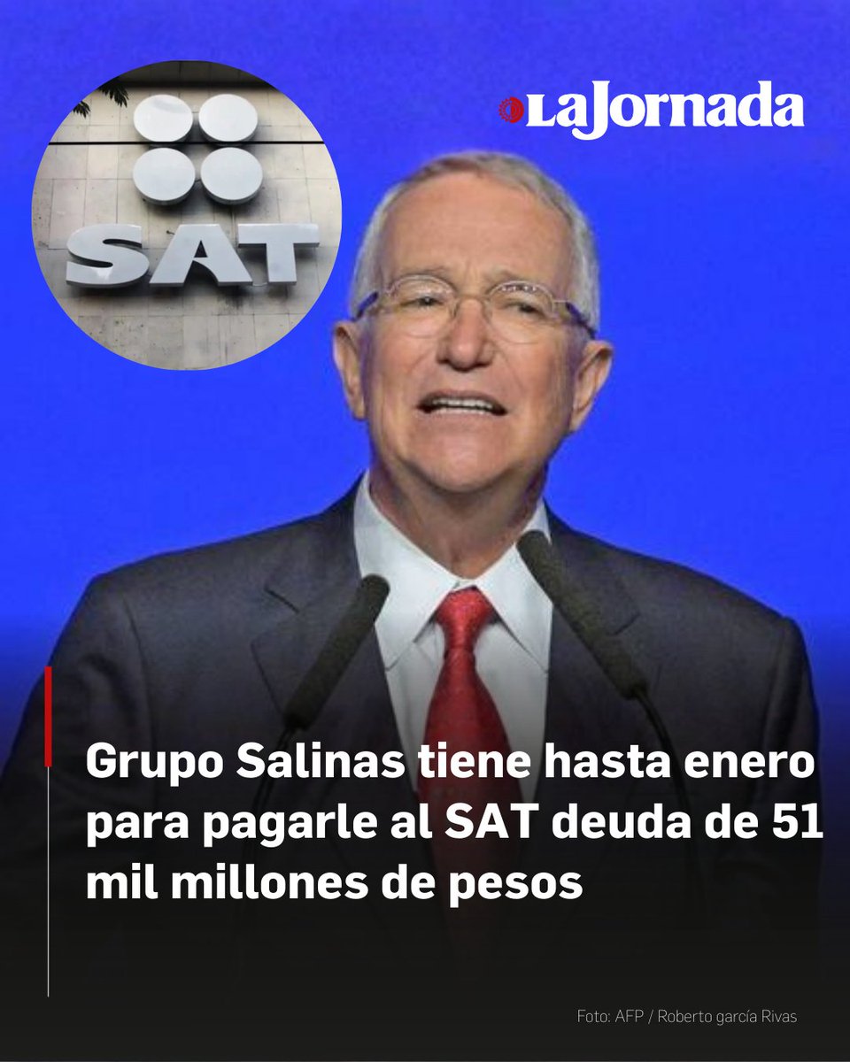 Tras agotarse todas las instancias legales y tras el fallo de la Suprema Corte de Justicia de la Nación, el SAT notificará formalmente el adeudo el próximo mes.

Tras 12 años de litigios, el plazo para el pago voluntario iniciará en enero. De no cumplirse, el gobierno procederá