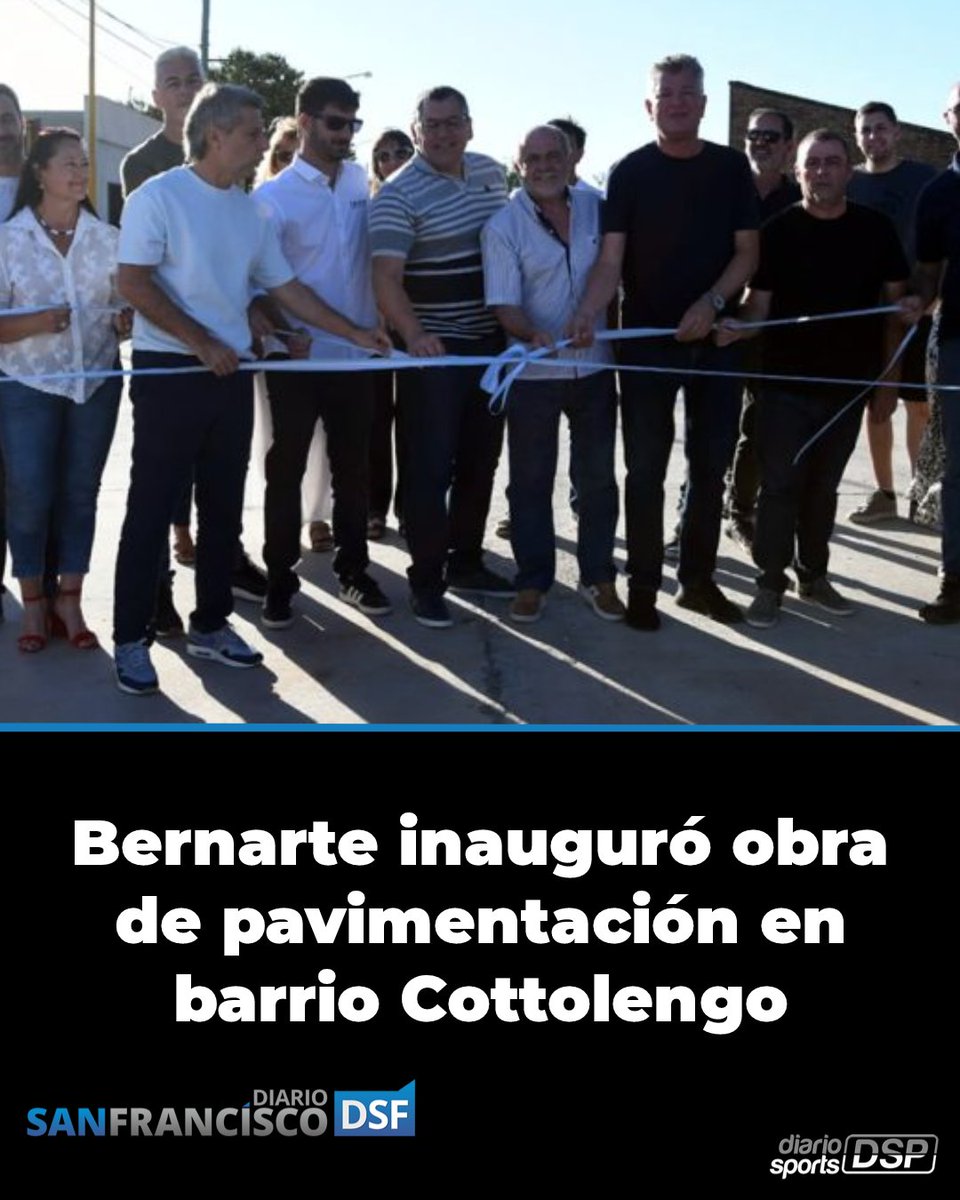 La <a href="/CiudadSanFco/">Municipalidad San Francisco</a> continúa ejecutando obras de pavimentación en diferentes puntos. En este caso, se acaba de inaugurar la pavimentación de calle Roma, entre calles Ecuador y Boero Romano y 20 metros al oeste de calle Ecuador, de barrio Cottolengo -----> shorturl.at/ZWxNA