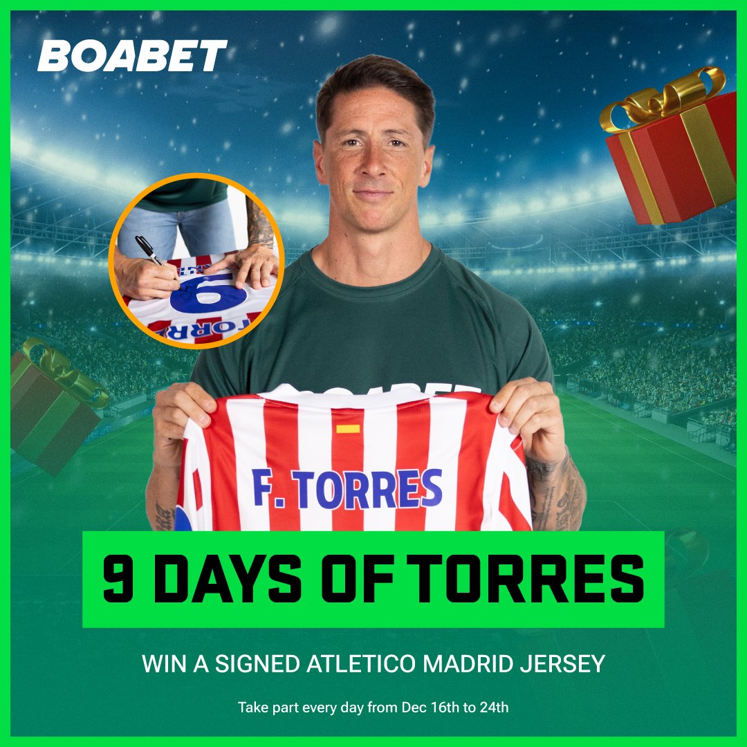 Boabet_Global's tweet photo. 9⃣ DAYS OF @TORRES

DAY 8️⃣: WIN A SIGNED ATLÉTICO MADRID SHIRT 👕

To enter:
• Follow @Boabet_Global
• Repost this post
• Tag one friend in the comments

Good luck!

18+ | GambleAware | T&amp;Cs Apply https://t.co/AbFxc2nGXd