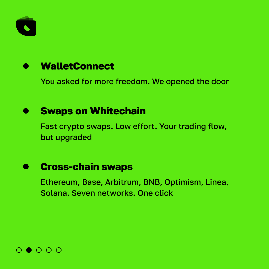 whitewallet_app's tweet photo. 💫 Your year with #Whitewallet, unwrapped.
Cross-chain swaps, new networks, smarter features, and a whole lot of progress. Let’s make the next one even bigger! https://t.co/Ep0wFT1jv5