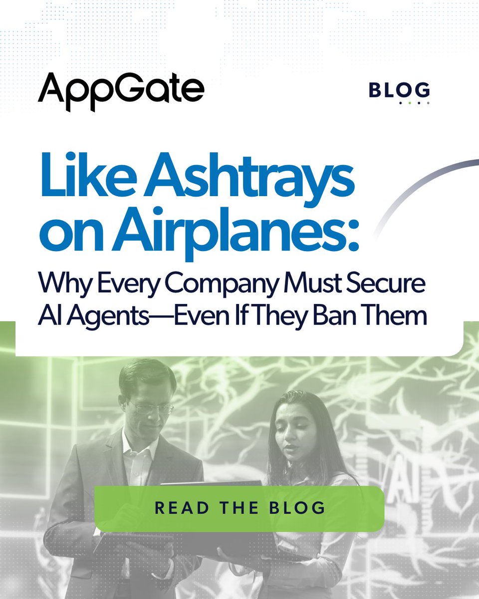 AppgateSecurity's tweet image. Ever wonder why some airplanes still have ashtrays? Because safety engineering plans for what really happens, not what policy assumes. Rules alone aren’t enough once #AIagents are running. Our #blog explains why practical #secure access controls matter. 🔗 bit.ly/4pHEeAF