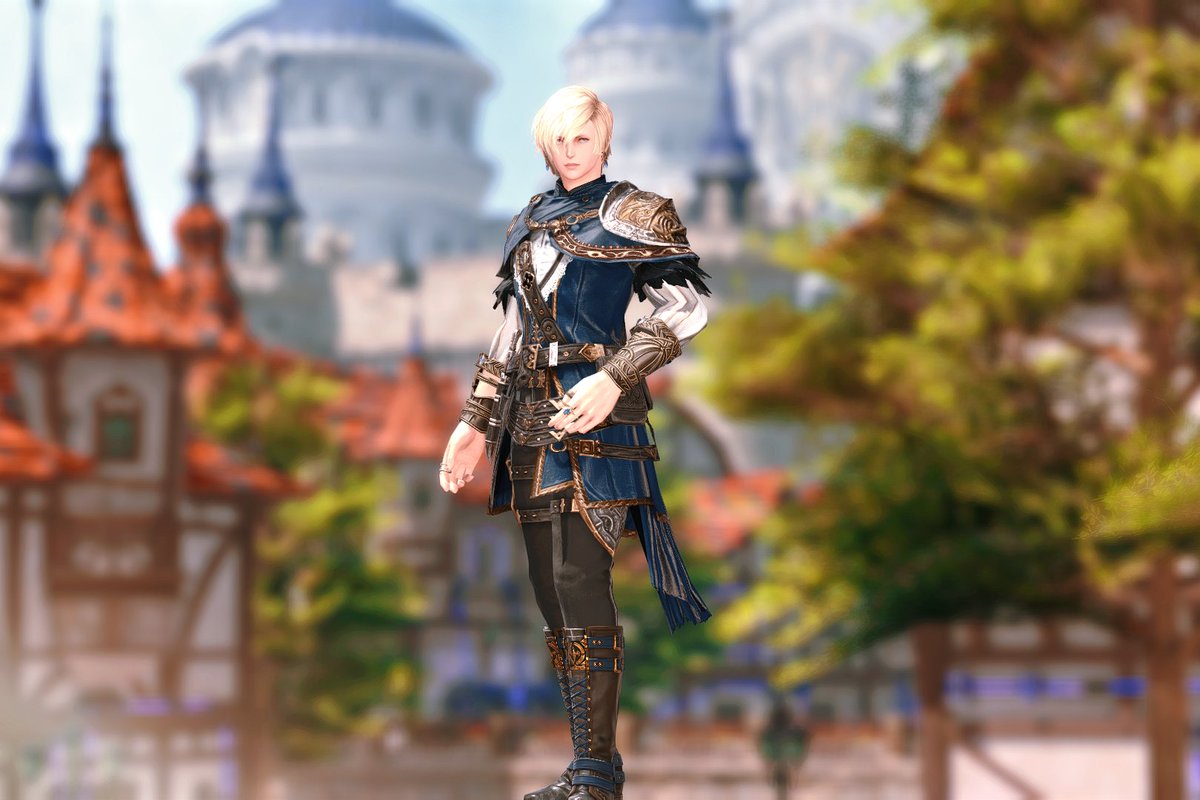 riliasc's tweet photo. put together a new* glam to commemorate (i) my second tier playing melee &amp; (ii) the glamour unlock in 7.4 :"D 

*by "new" I mean finally we were able to smack all the striking gear (plus casting shoes) onto my VPR

#FFXIV #FF14 #FFXIVScreenshots https://t.co/YCk5uW1spL