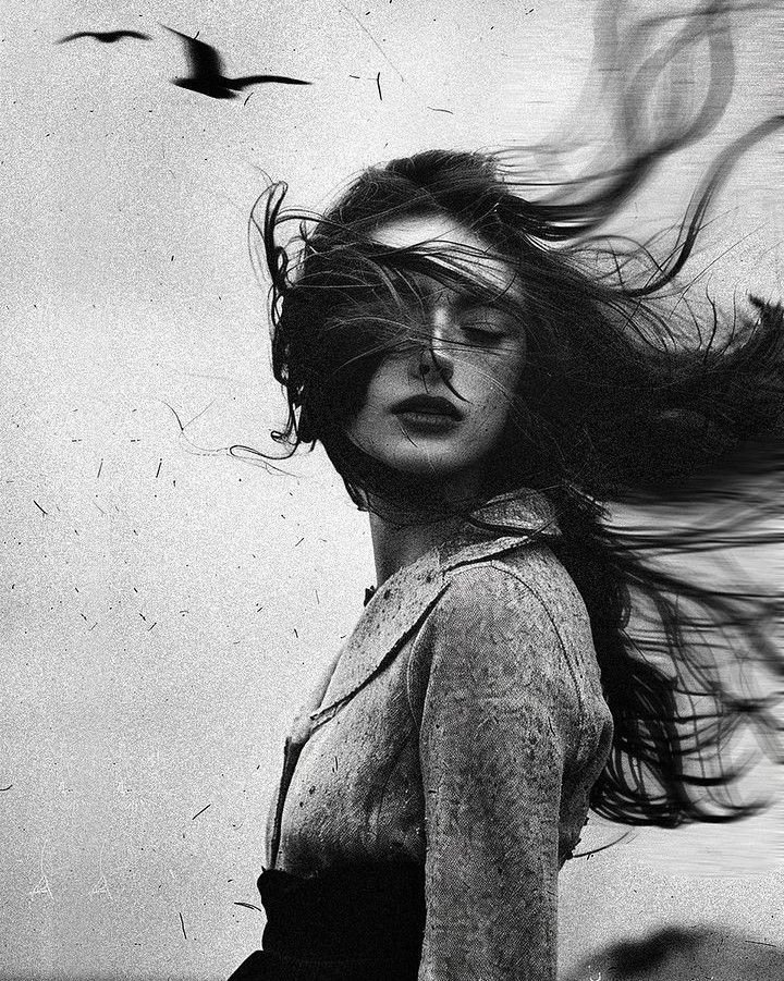 She is a 
floating feather 
in love 
with the wind.