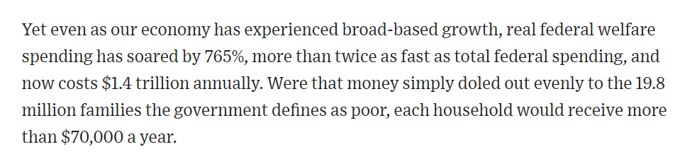 MrDanielBuck's tweet image. This is a wild paragraph from WSJ

$70,000 per family. Just wild.