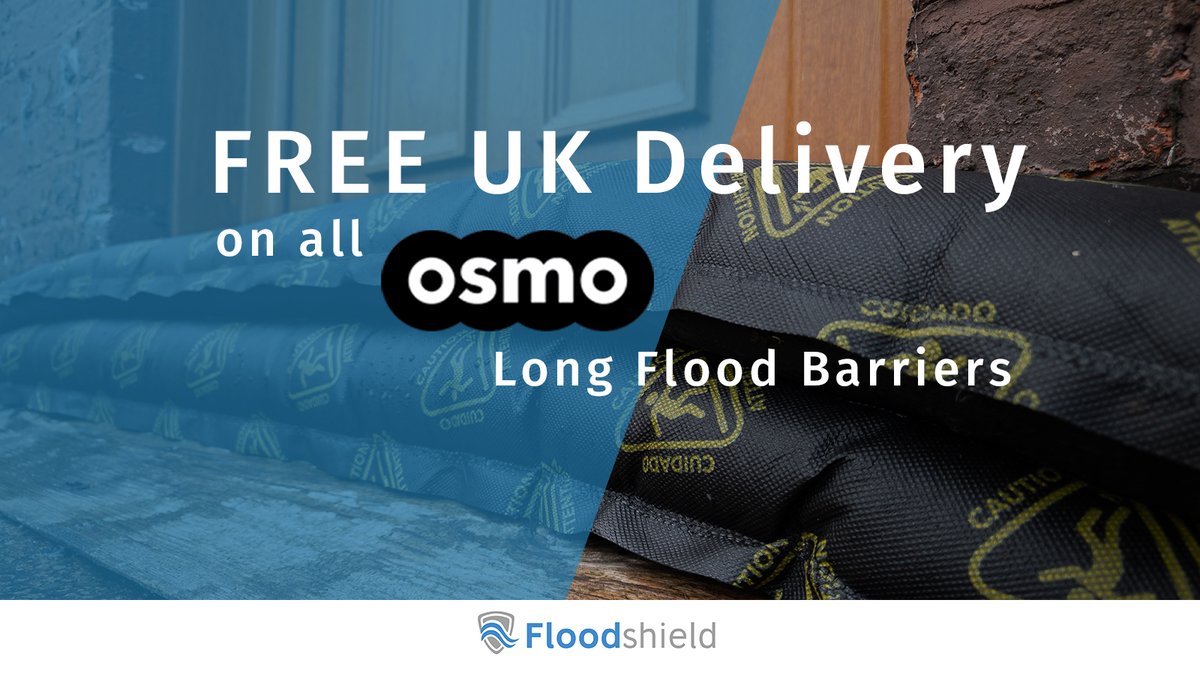 Floodshield's tweet photo. Be flood ready with the Osmo Flood Barrier:

 💦 Absorbs 30L of water
 🛡 Forms a water-tight barrier in minutes
 🔧 No tools, no fuss
 🚪 Ideal for wide doors, driveways &amp; bigger openings 🏠
Learn more
 https://t.co/MSiKqPwCjU
#FloodProtection #OsmoFloodBarrier #BePrepared https://t.co/eCkwgheUnB