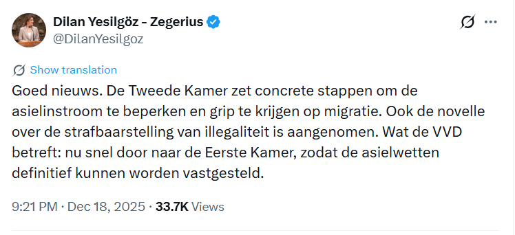 Schandelijk dat deze #asielwetten er nog even op het laatste moment doorheen gejast worden. Dit gaat hoegenaamd níets opleveren, alleen maar onnodige kosten, mankracht en onderduikende 'illegalen'. 
Héél teleurstellend dat het <a href="/cdavandaag/">CDA</a> hier in mee gaat.
trouw.nl/opinie/asielwe…