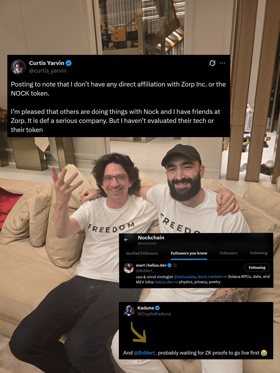 Am not a conspiracy theorist, but have you noticed the timing?

While all of crypto twitter is chanting "Base" a certain project which goes by name of <a href="/nockchain/">Nockchain</a> just happens to be bridging there. Around the same time, <a href="/0xMert_/">mert | helius.dev</a>  — a long-time privacy advocate and Zcash supporter