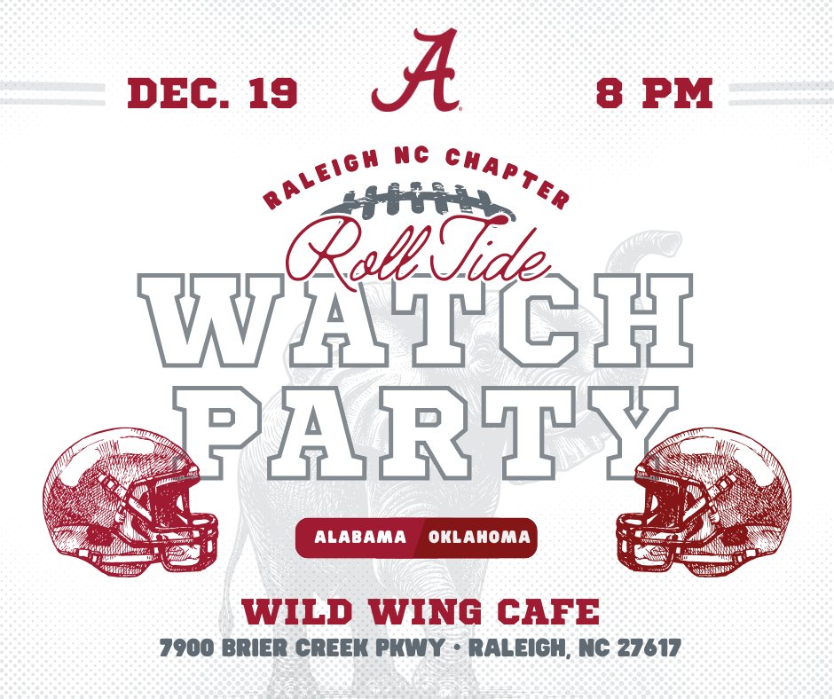 RollTideRaleigh's tweet photo. Don't tell us you're too busy .... Join us TONIGHT! https://t.co/lEPxD9cfrX