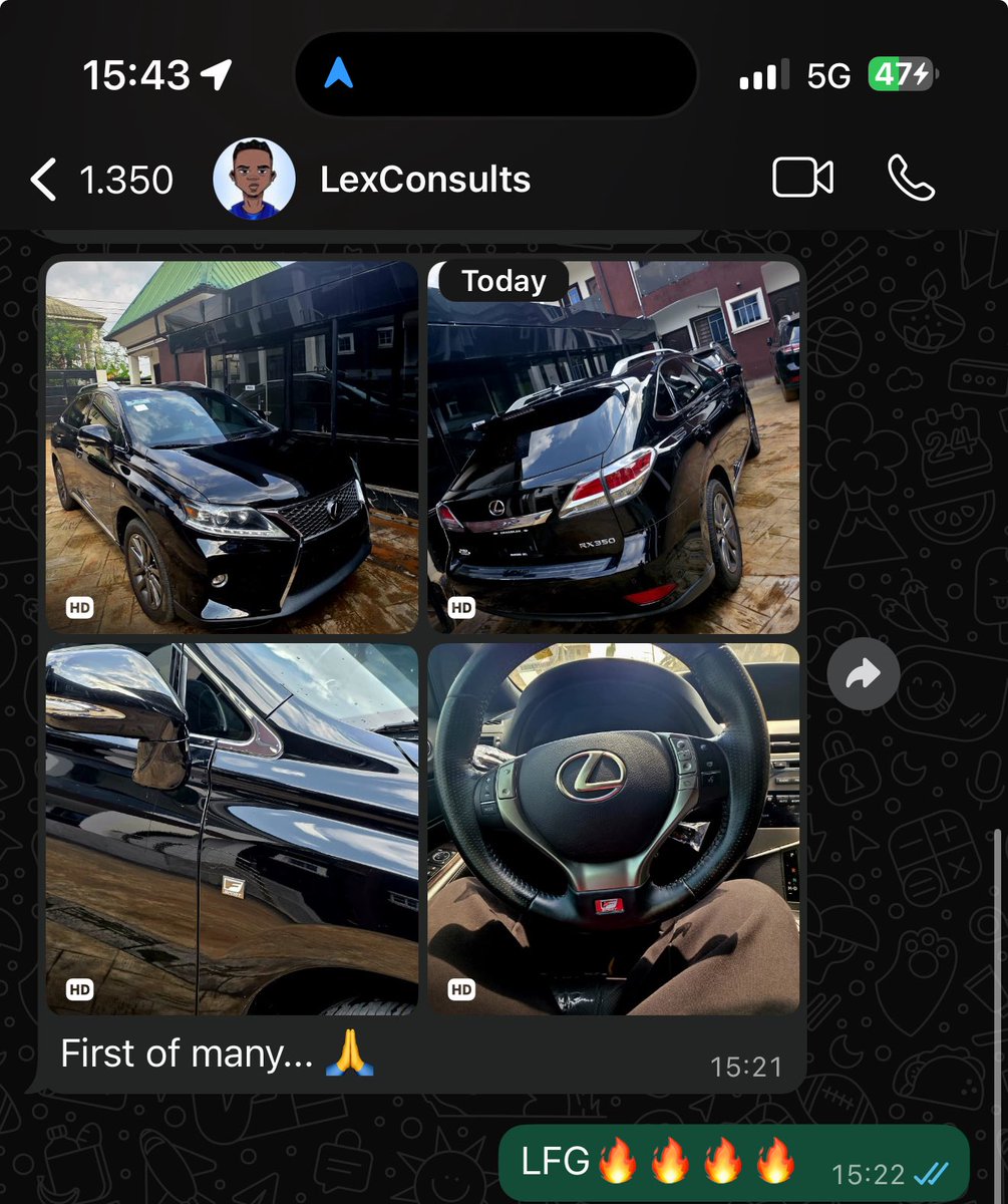 Kelvintalent_'s tweet image. NEW CAR Alert🔥🔥🔥

One of the best $XAUUSD Traders i know... 
This is the reward of consistency . So proud of you my guy👏 

Congratulations @lex_consults many more to come.

Foreverinprofit🥂
