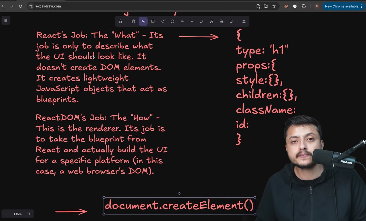 YashSainiCodes's tweet image. 📅 Day - 18/100

Today's Learning:
• What is React
• What is ReactDOM
• React vs ReactDOM

Thanks 🙏 to @rohit_negi9 Bhaiya &amp;amp; @adityatandon02 Bhaiya for an amazing course!

@CoderArmy #DEFENSE #JavaScript #WebDevelopment #100DaysOfCode