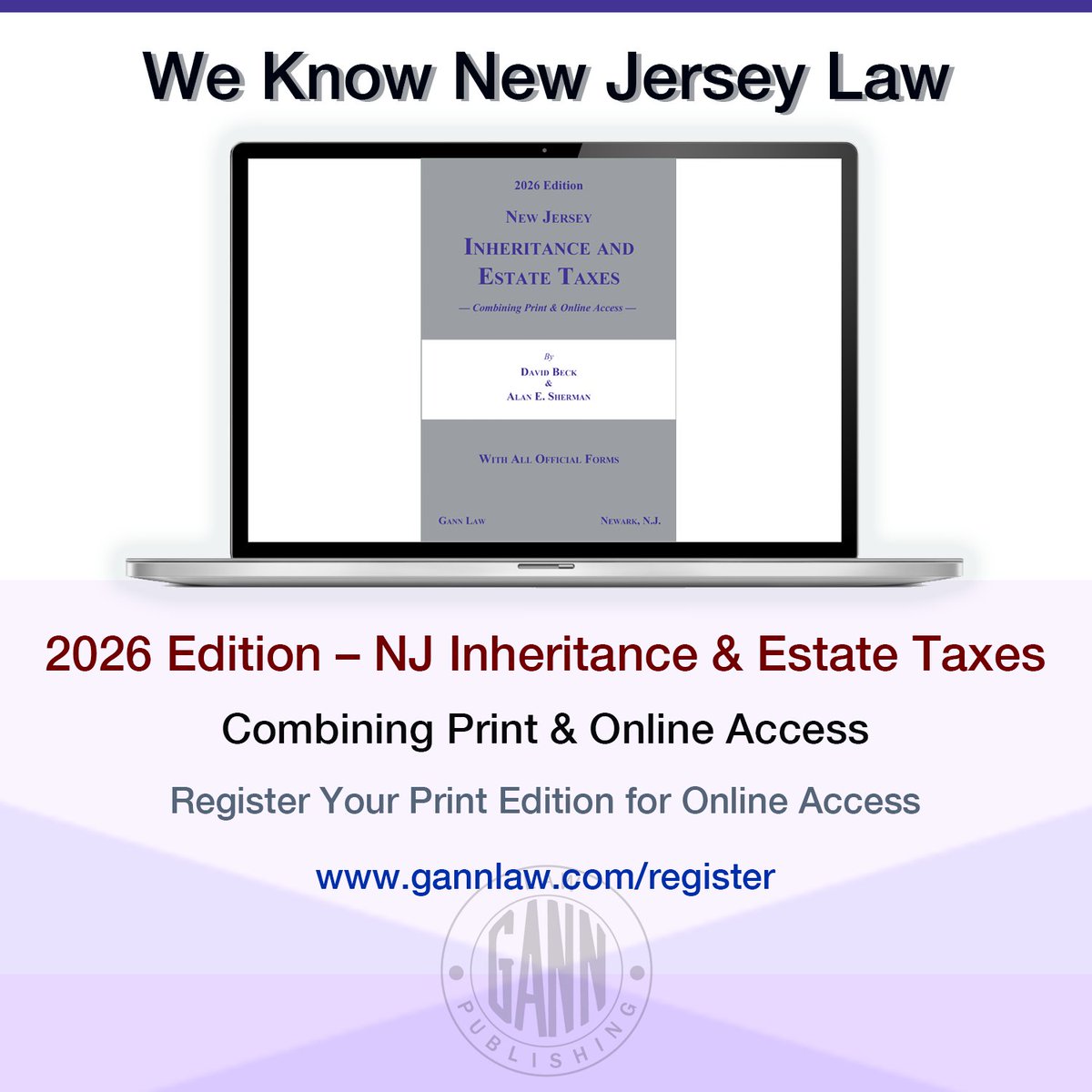 2026 NJ Inheritance &amp; Estate Taxes by David Beck &amp; Alan E. Sherman <a href="/Sillsnews/">Sills Cummis & Gross P.C.</a> To Order: gannlaw.com/onlineStore/Ma…

#estateplanning #lawbook #njlaw #njlawyer #gann #inheritance #estatetaxes #taxlaw