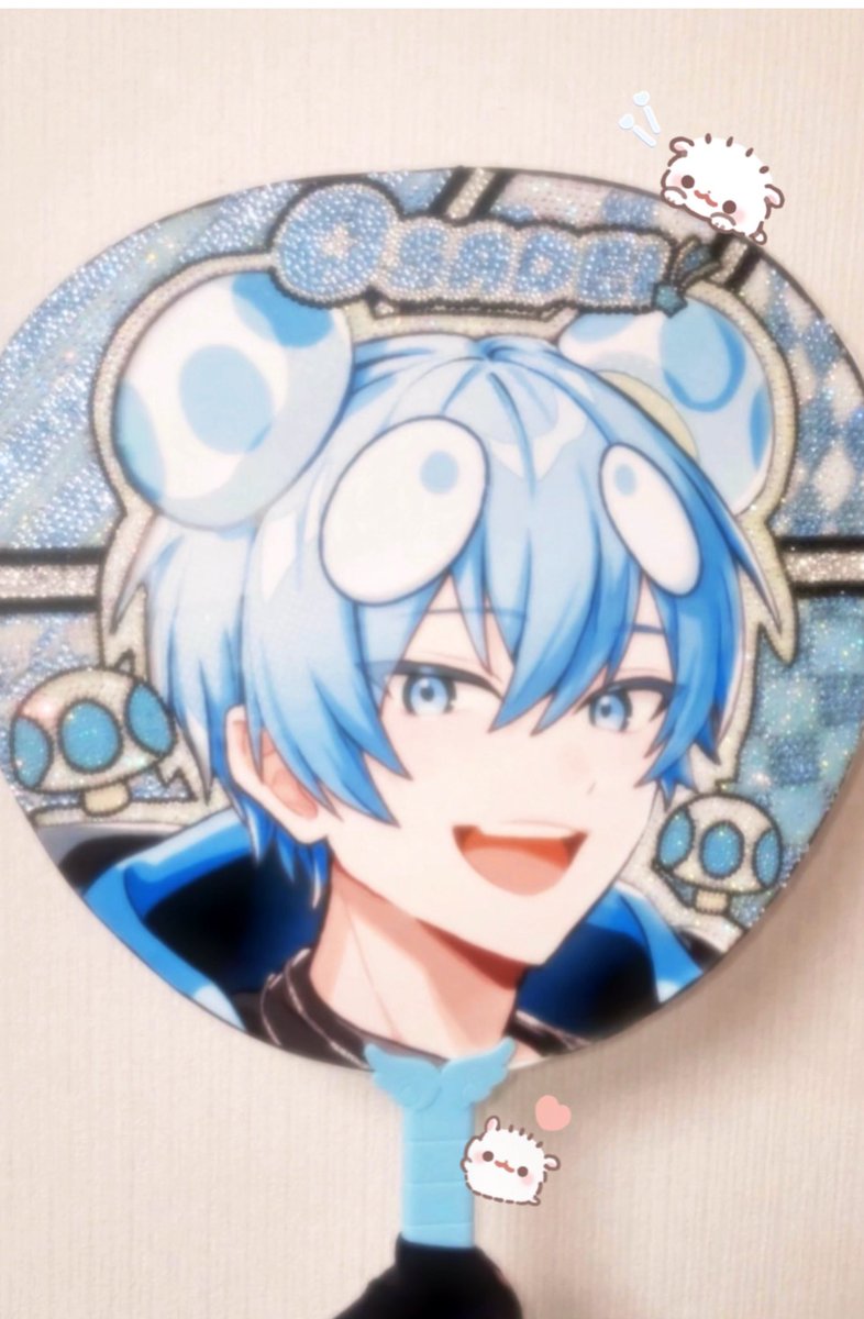 デコうちわ完成しました꒰ᐢɞ̴̶̷ ·̫ ɞ̴̶̷ᐢ꒱🩵東名阪持っていきます