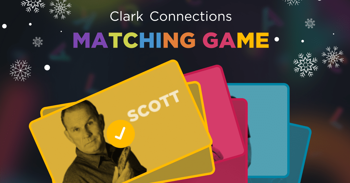 Merry Christmas &amp; Happy Holidays from the Clark team!

🎁 The holidays bring back such great memories! Can you guess which of these favourite childhood gifts belongs to each of our staff?

🕹️ Play the Game:
clarkcommunications.ca/merry-christma…