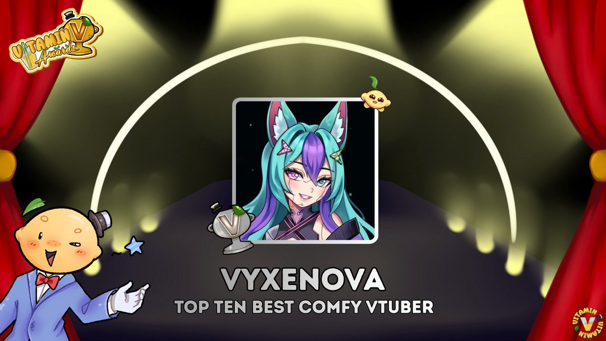 BigPapaLemonTTV's tweet image. ITS TIME TO ANNOUNCE THE TOP TEN FOR EACH CATEGORY! The Vitamin V - Vtuber Awards are so close~ The form will go live in a few hours!

NEXT IS COMFY VTUBER! Bare with me! Theres a lot to cover~ 🧵

- @StephTsu 
- @Vyxenova