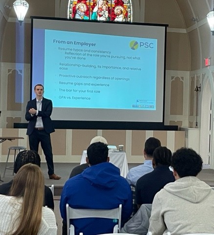 ethan_andersen_'s tweet image. Thank you to the @Georgiancourt University Office of Career Services for inviting our @PrincetonSC team to speak with their "Shadow for a Day" class, where we hosted a mock press conference and discussed new trends in marketing &amp;amp; communications. #GeorgianCourt #WhyGCU @PPAGInc