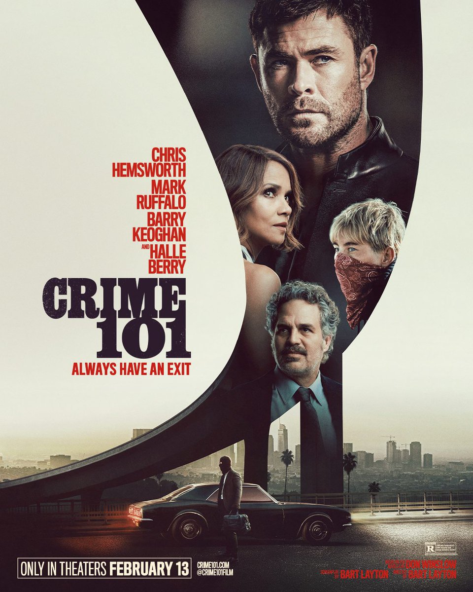 IMDb's tweet image. Always have an exit. #Crime101 is only in theaters February 13. imdb.visitlink.me/j1IGOr