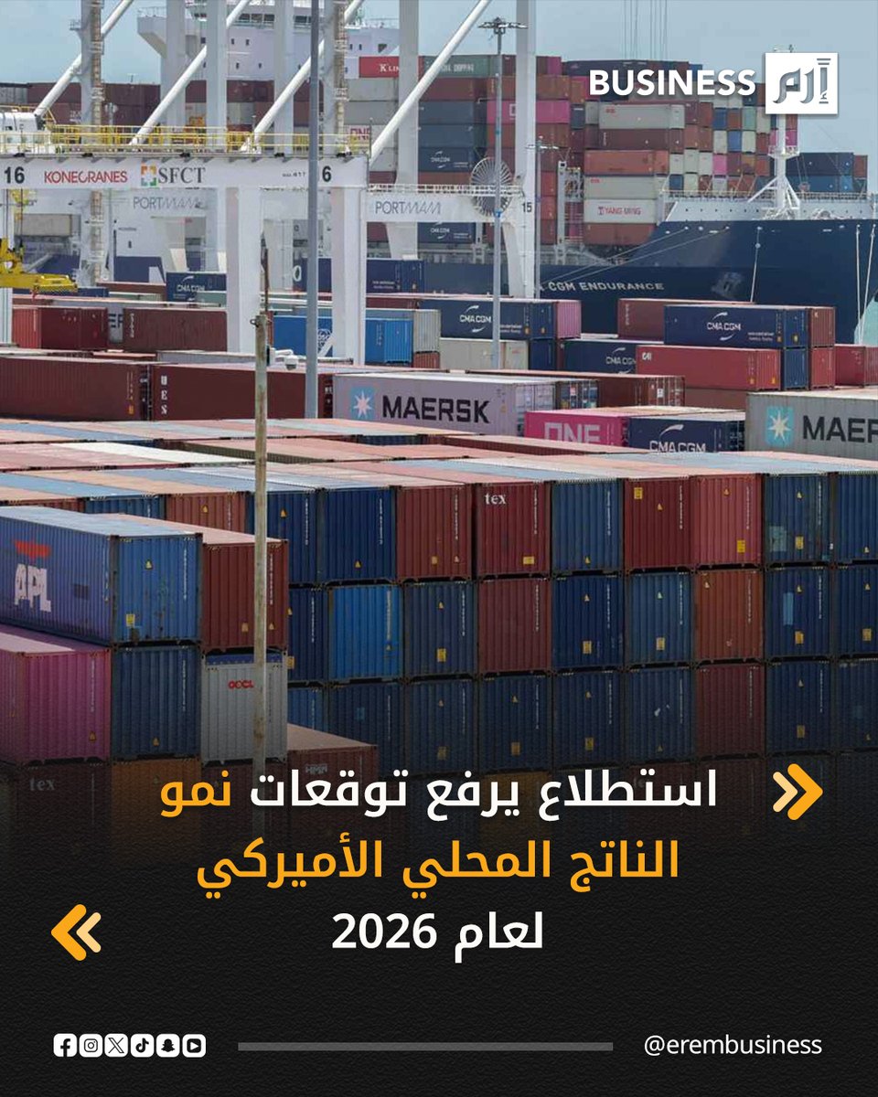 أظهرت نتائج أحدث استطلاع أجرته وكالة «بلومبرغ نيوز» تحسناً طفيفاً في توقعات نمو الاقتصاد الأميركي، بعدما رفع اقتصاديون تقديراتهم لنمو الناتج المحلي الإجمالي خلال العام المقبل، في حين أبقوا إلى حدٍّ كبير على توقعات التضخم وأسعار الفائدة دون تغيير.. التفاصيل في 