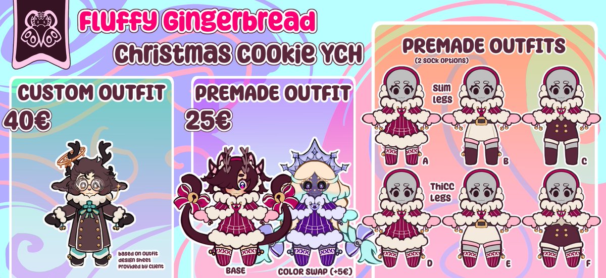 Any Vtubers that like fluffy gingerbread cookies?  Thicc or slim I'll eat them all. 🍪
3 Slots open, Delivery before christmas! 🎄🌟✨
Vgen in Profile!🔗
#VgenOpen #Vgen