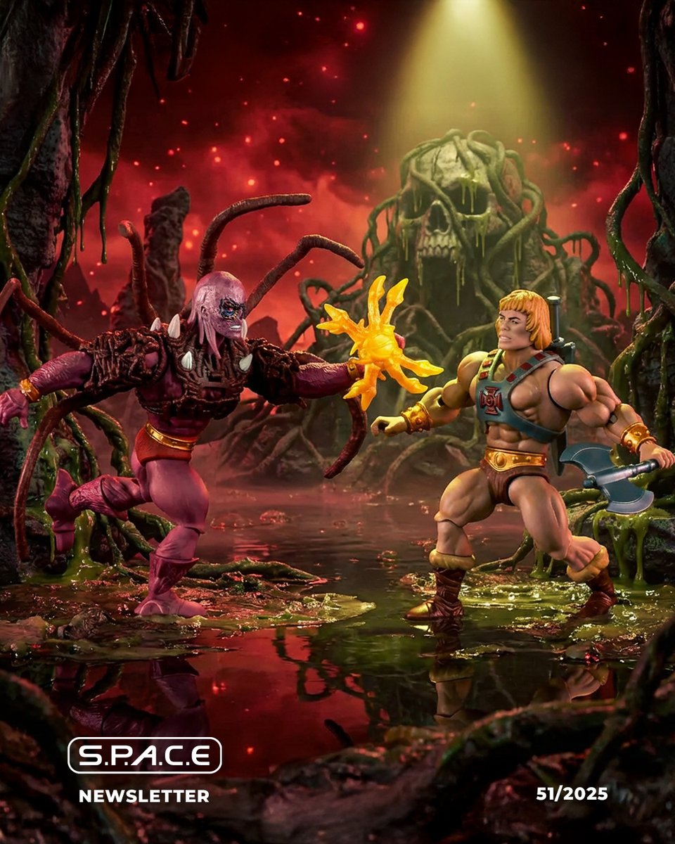 Während wir auf Vol. 2 von »Stranger Things 5« und den Teaser zum »MOTU«-Film warten, präsentieren Euch Vecna und He-Man den letzten 📧 S.P.A.C.E Newsletter 📧 des Jahres. Macht's Euch gemütlich und schmökert durch unsere News und Collectibles! 🧐
spfg.nl/2025-51